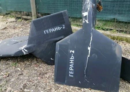 Drones Shahed lanzados por Rusia a Ucrania. Foto: X.