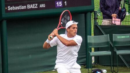 Sebastián Báez, Wimbledon. Foto: redes sociales.