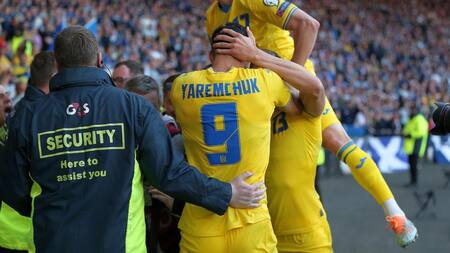 Repechaje europeo, Ucrania vs. Escocia. Foto: EFE.