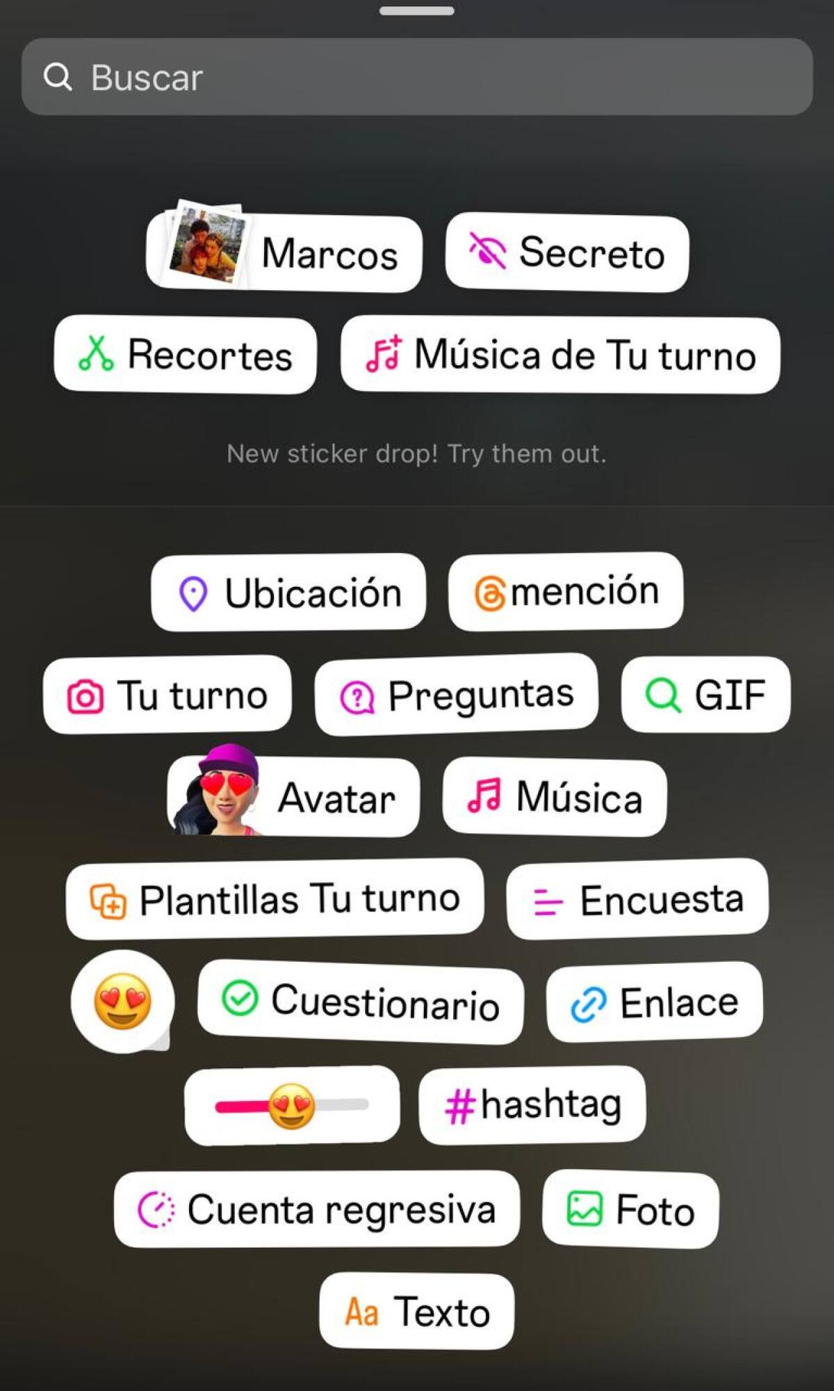 Los nuevos stickers de Instagram.
