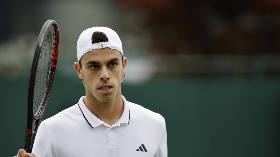 Francisco Cerúndolo en Wimbledon. Foto: EFE.