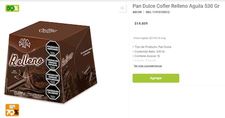 Pan Dulce Águila. Foto Jumbo