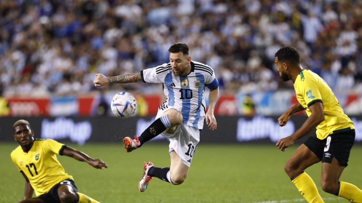 Selección argentina ante Jamaica. Foto: Telam.