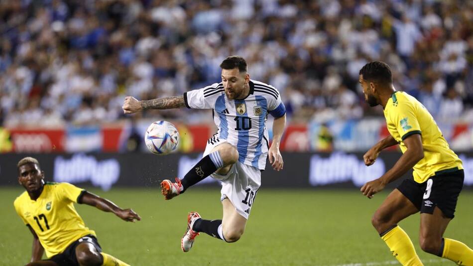Selección argentina ante Jamaica. Foto: Telam.
