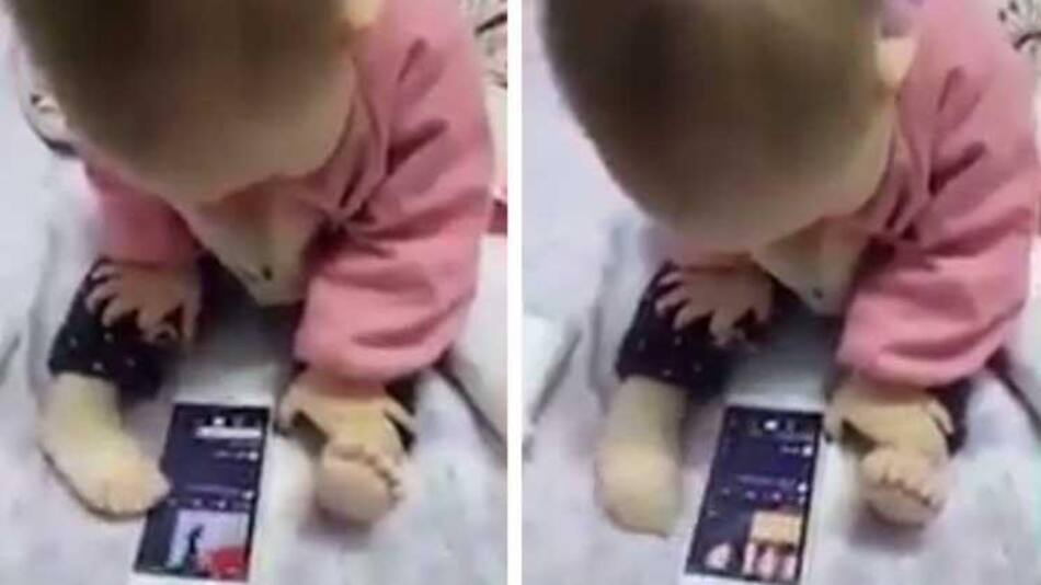 Video viral - nena con celular