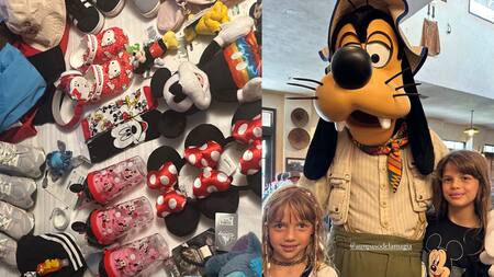 Imágenes que compartió Wanda Nara sobre su viaje a Disney con sus hijas. Foto: Instagram.