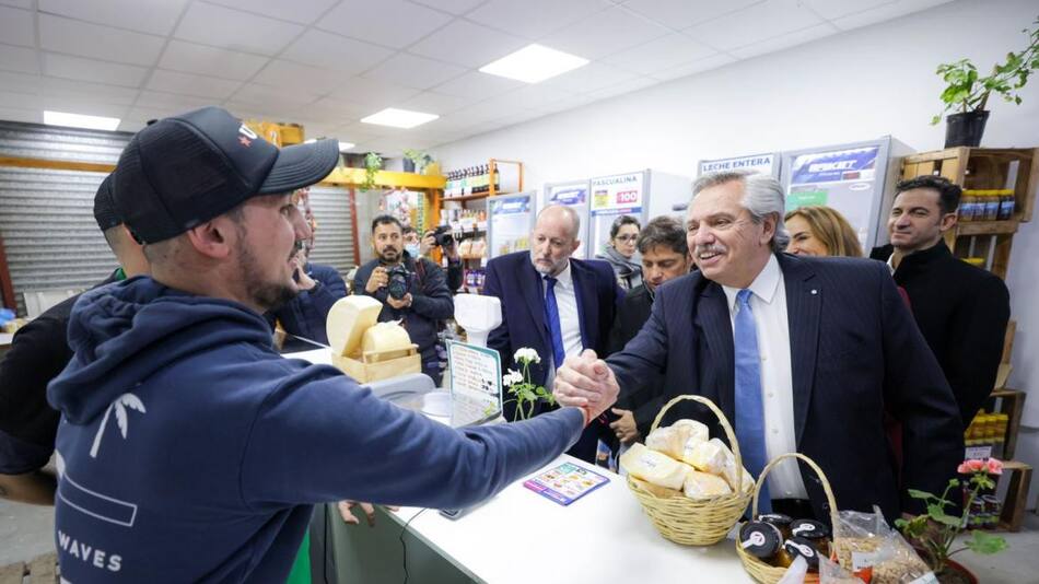 Alberto Fernández en Lomas de Zamora. Foto: NA.
