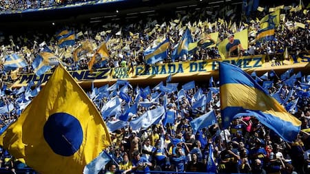 Hinchas de Boca en La Bombonera. Foto: NA