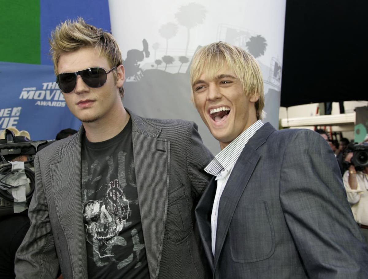 Aaaron Carter y su hermano Nick. Foto: REUTERS