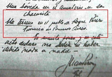 Declaración jurada de Perón en 1946