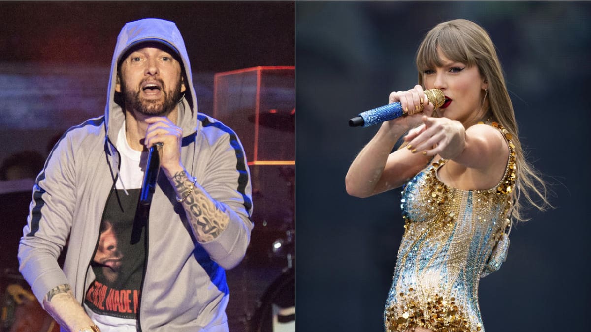 Eminem y Taylor Swift. Foto: Reuters