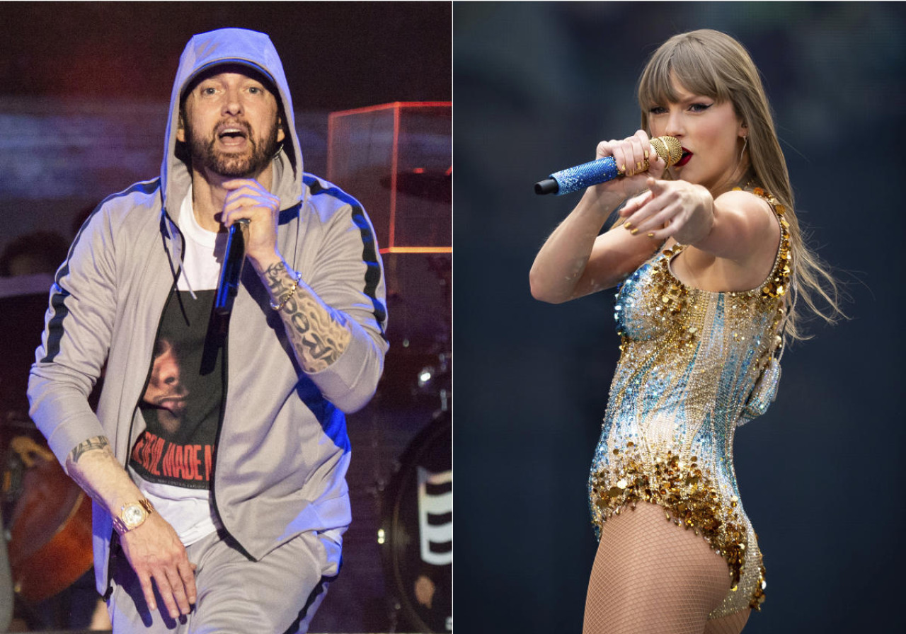 Eminem y Taylor Swift. Foto: Reuters