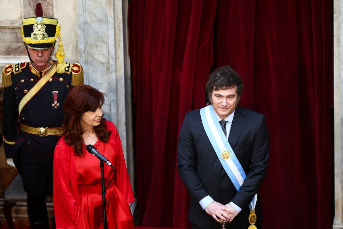 Asunción de Javier Milei. Foto: Reuters.