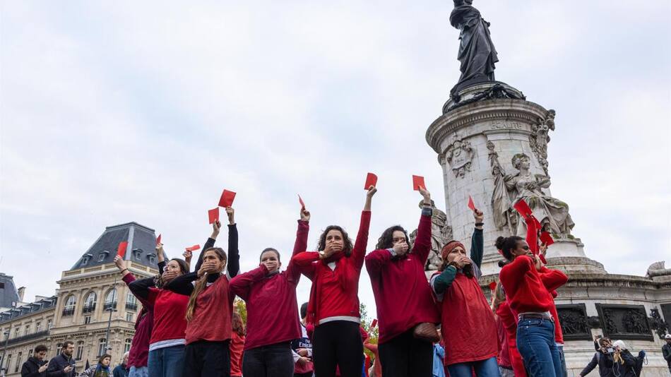 Protestas en París. Foto: EFE.