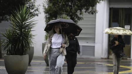 Lluvias y tormentas sobre la Ciudad de Buenos Aires. Foto: NA/DANIEL VIDES.