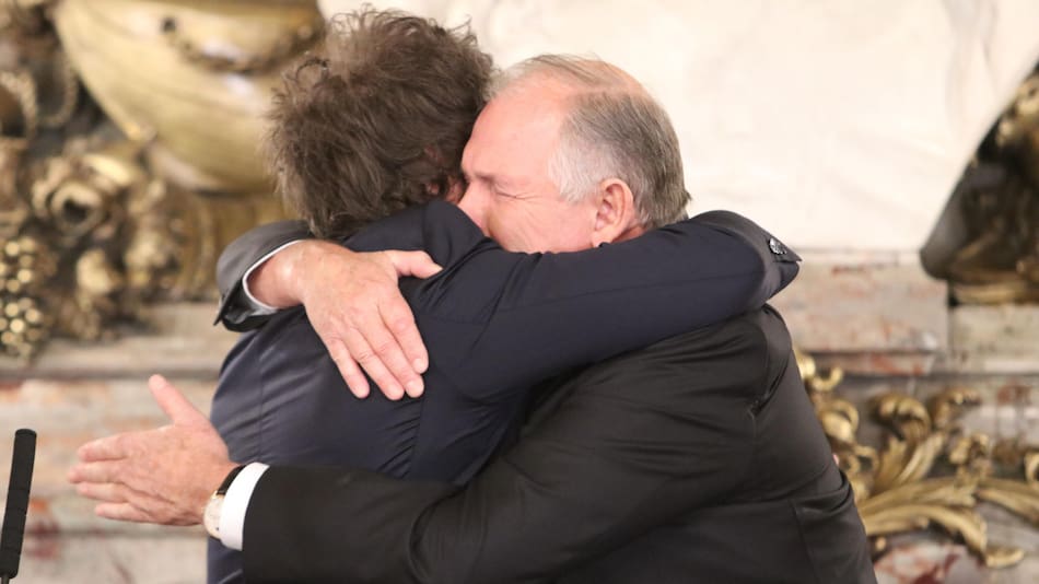 Gerardo Werthein y Javier Milei. Foto: Presidencia.