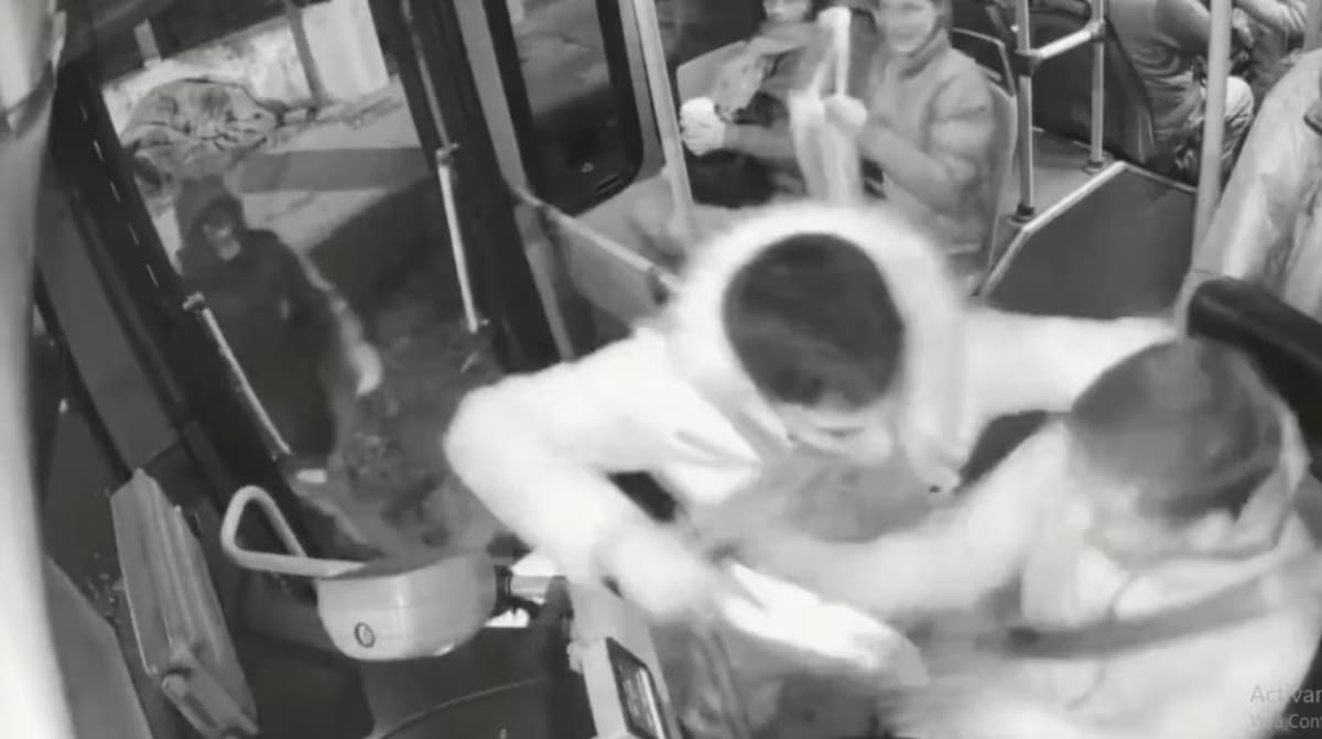 Robo en un colectivo en Lanús. Fuente: X
