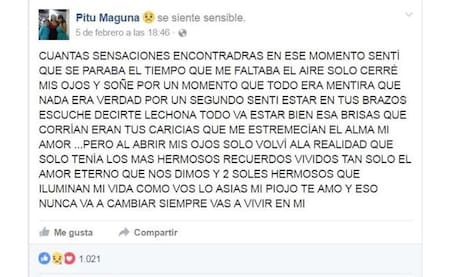 Masacre de Hurlingham - Mensaje en Facebook