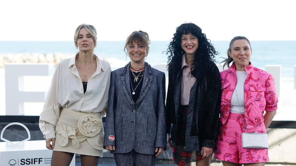 El elenco de "Belén" en el Festival de Cine de San Sebastián.