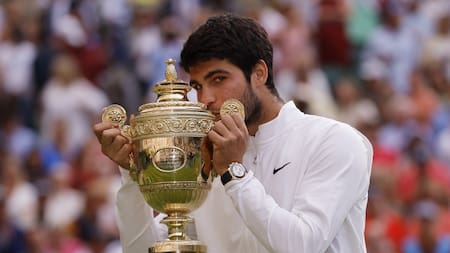 Carlos Alcaraz, campeón de Wimbledon. Foto: Reuters.