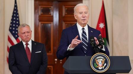 Joe Biden con el rey de Jordania. Foto: Reuters