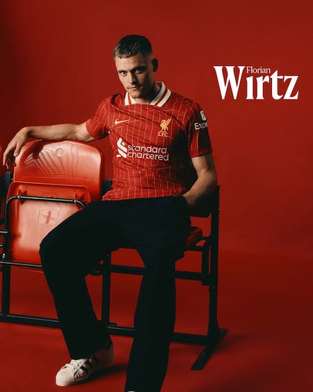 Florian Wirtz, nuevo jugador del Liverpool. Foto: X @LFC