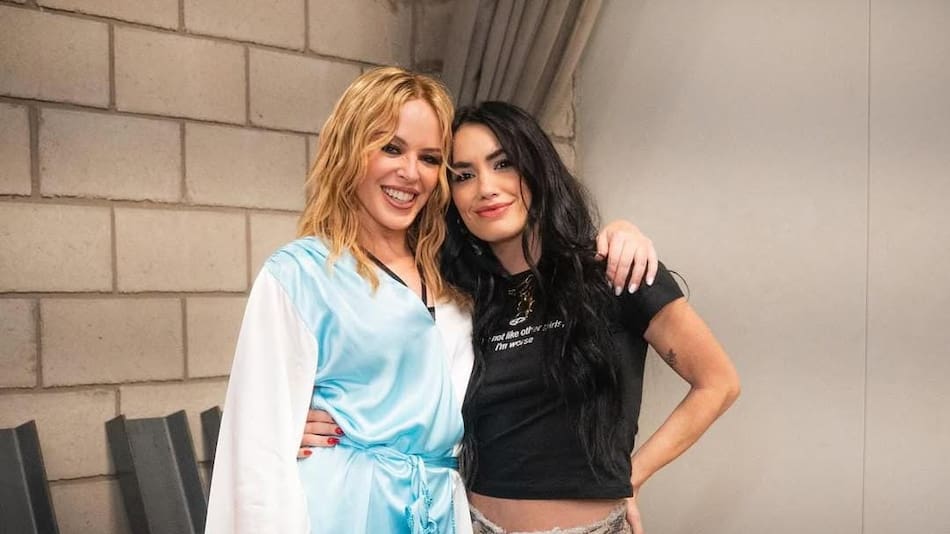 Lali Espósito y Kylie Minogue.