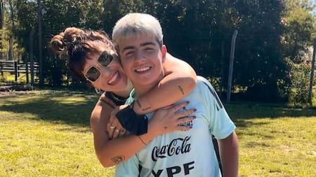 Gianinna Maradona y Benjamin Aguero Maradona
