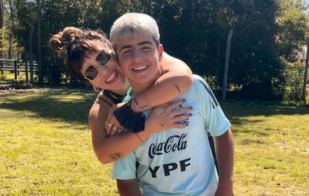 Gianinna Maradona y Benjamin Aguero Maradona