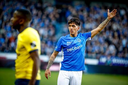 Matías Galarza; Genk. Foto: X @@KRCGenkofficial.