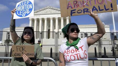 Marchas a favor del aborto. Foto: EFE.