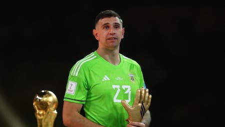 Emiliano Martínez en el Mundial de Qatar. Foto: REUTERS.