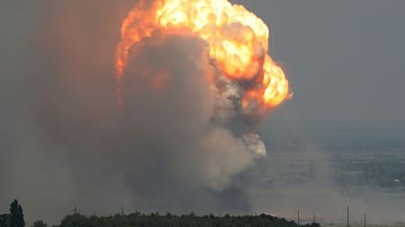 Incendio en Crimea. Foto: Reuters.