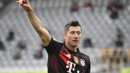 Festejo de Robert Lewandowski en el Bayern Munich, REUTERS
