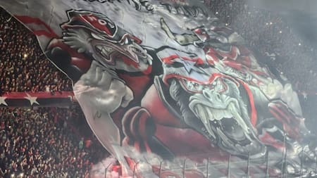 Bandera en alución a Los Monos. Foto: rosario3