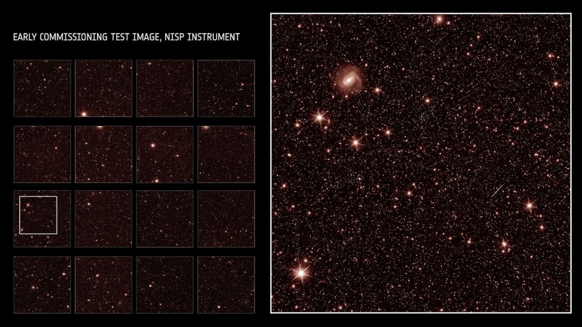 Primeras imágenes de prueba de la Misión Euclid. Foto: ESA.