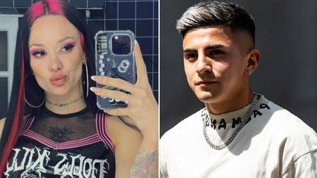 La Joaqui y Thiago Almada. Foto: capturas de pantalla.