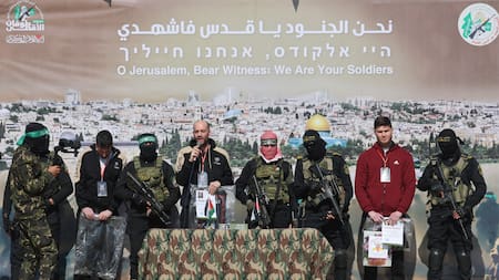 Nueva liberación de rehenes israelíes en Gaza por parte de Hamás. Foto: Reuters.