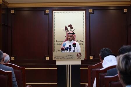 Majed Al-Ansari, portavoz del departamento de Exteriores catarí. Foto: Reuters.