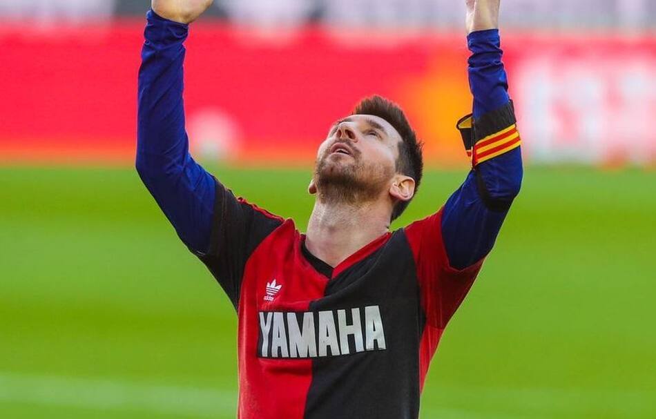Messi con la camiseta de Newells Old Boys. Foto: Télam.