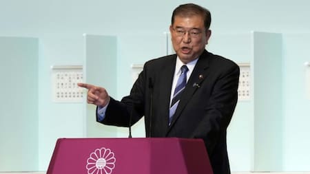 El nuevo primer ministro japonés, Shigeru Ishiba. Foto: X/@RT_com.