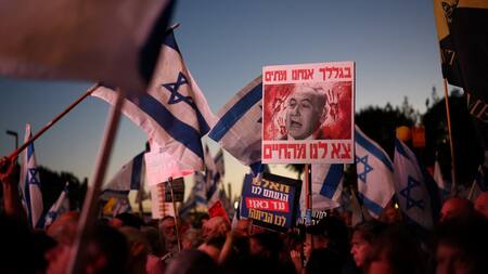 Protestas en contra Netanyahu en Israel. Foto: Reuters