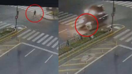 Accidente y muerte en la Avenida 9 de Julio. Foto: NA