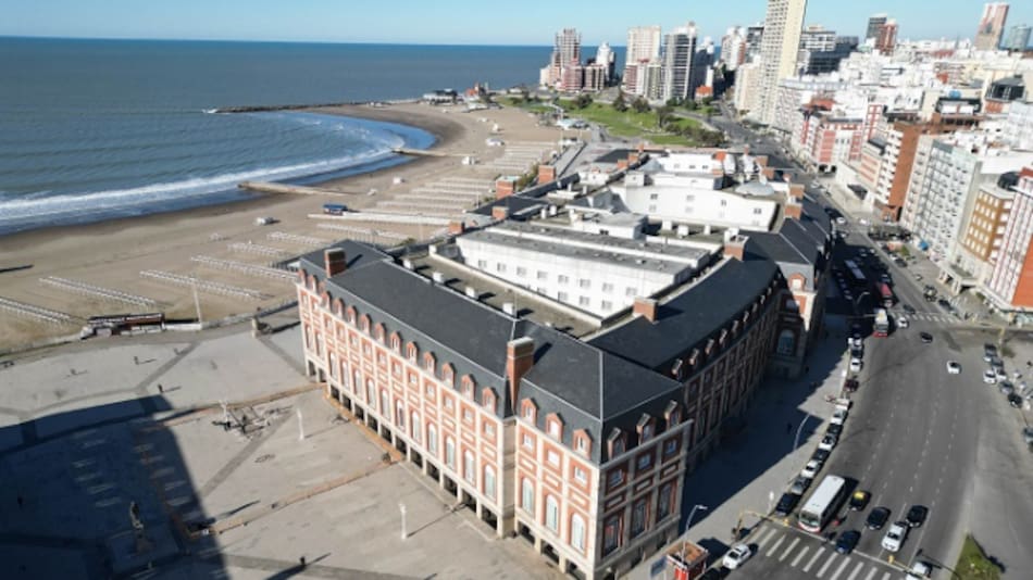 Avanzan las obras en la Rambla de Mar del Plata.
