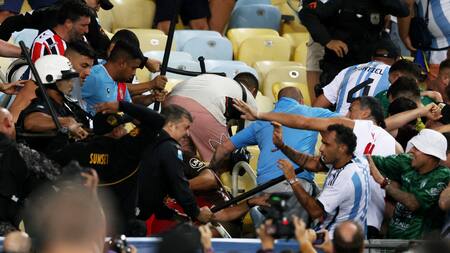 Incidentes en la previa del Brasil-Argentina en el Maracaná. Foto: NA