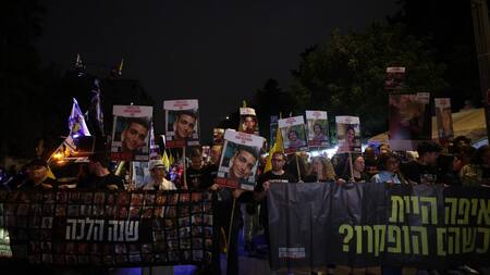 Rehenes israelíes en la Franja de Gaza. Foto: EFE.