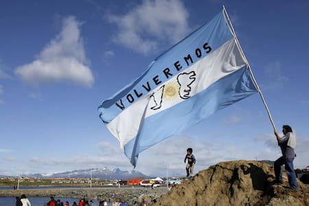 Bandera argentina, Malvinas. Foto: escenariomundial