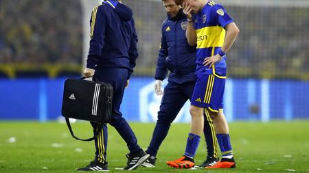 Valentín Barco se lesionó en el encuentro de ida ante Racing. Foto: Reuters.