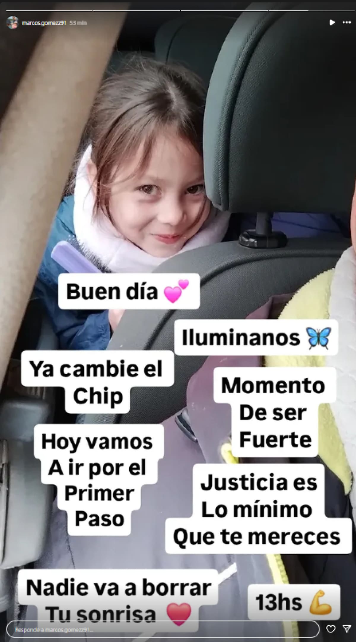 El papá de Kim Gómez pidiendo justicia. Foto: Instagram.