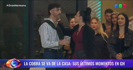 La emotiva despedida entre Ulises y Chiara en Gran Hermano. Foto: captura.